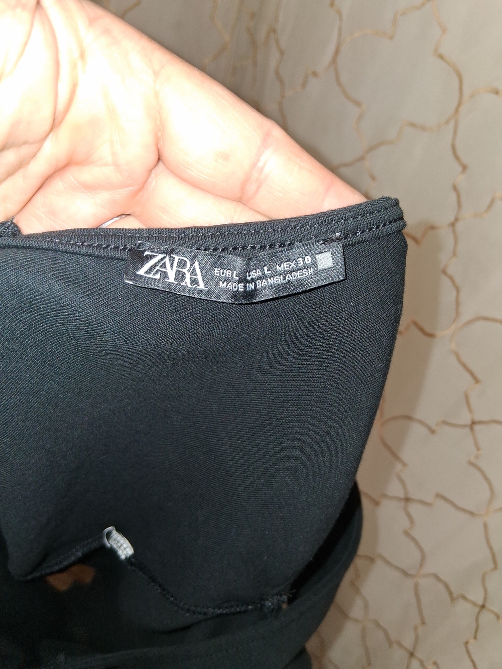 Zara Black One-Shoulder Ruffle Crop Top - Picture 6 of 6